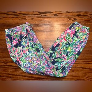 Lilly Pulitzer Exotic Escapades Blue Green Piper Pants